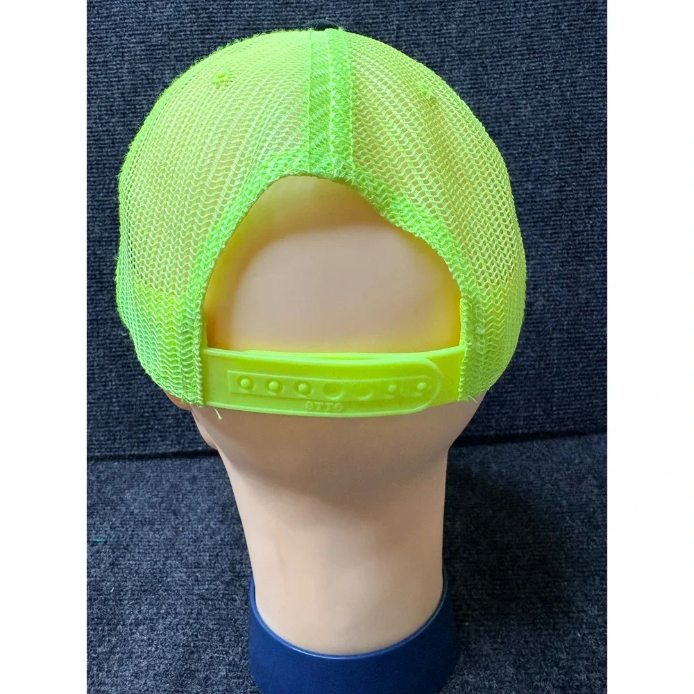 OTTO Softball Life Trucker Hat Black Neon Yellow Snapback Mesh Cap 83-1239 OSFM